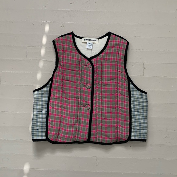 Caron Callahan Jackets & Blazers - Caron Callahan Billie Vest in Quilted Plaid